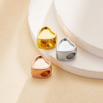 Ατσάλινο Heart Charm 1τμχ