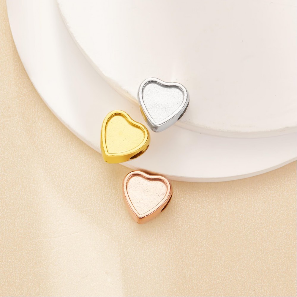 Ατσάλινο Heart Charm 1τμχ